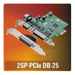 2SP-PCIe[9,25]  -  2 port serial, 1 port parallel, PCIe, fu