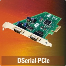DSerial-PCIe, LP  -  2 port serial, PCIe, low-profile board