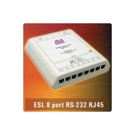 ES8-232RJ45  -  8 x RJ45 connectors RS232 Ethernet Seria