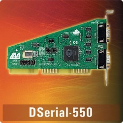 DSerial-550  -  2 X RS232, 9-PIN, 16550 IRQ 2/3/4/5/7/10