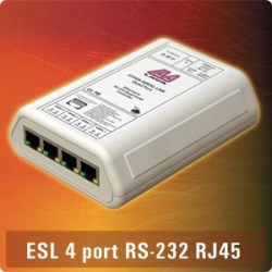 ES4-232RJ  -  4xRJ (10 PIN) RS232 Ethernet Serial Link